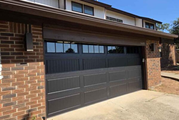 Modern garage door styles 2025 installed on a home in Oklahoma City